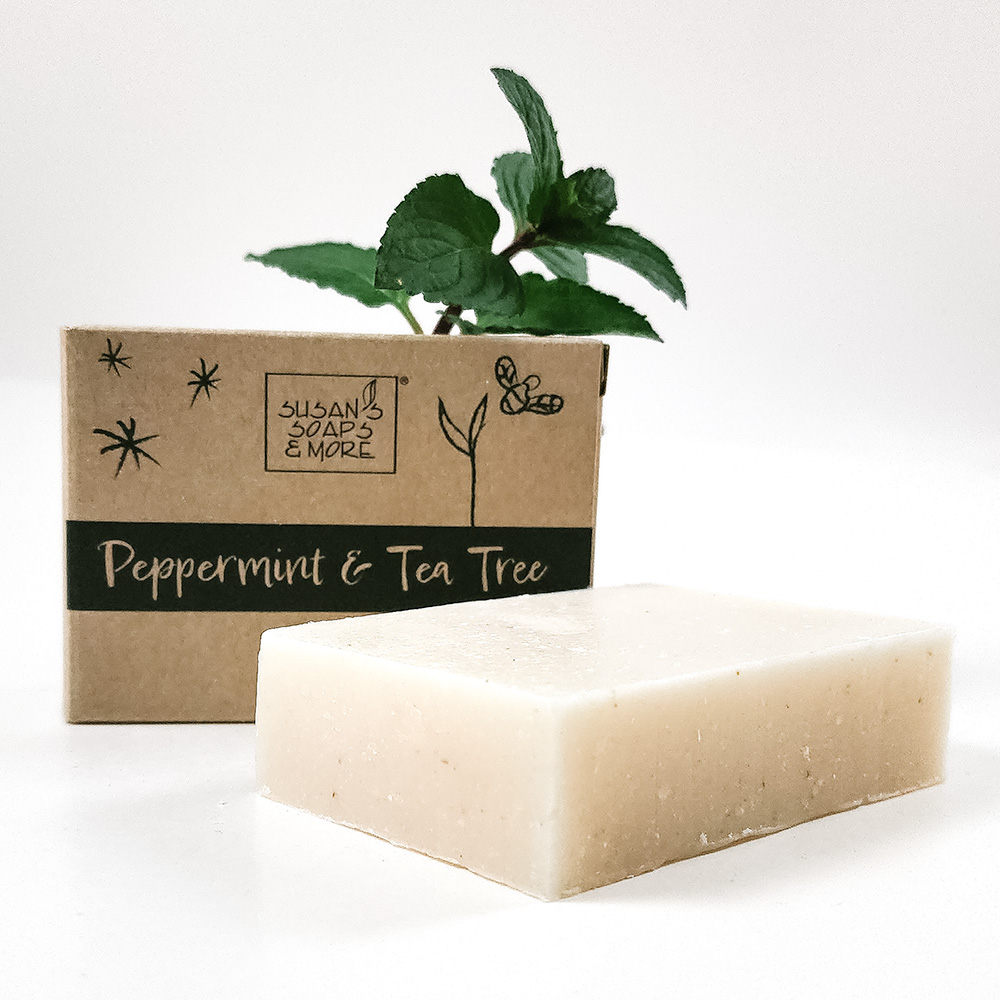Peppermint Tea Tree Organic Soap Bar - Homemade Soap Bar - Handmade Soap  Bar - E